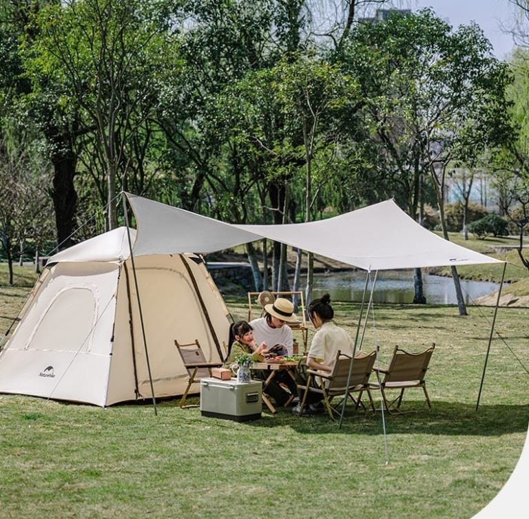 Naturehike Ango Self Expanding 3P Tent with Awning
