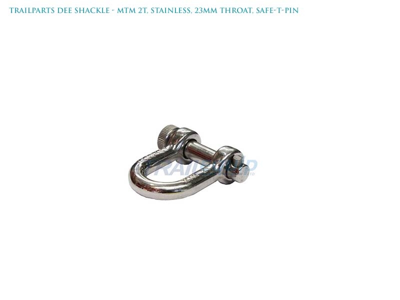 Trailparts D-Shackle - MTM 2T Stainless 23mm Throat Safe-T-Pin