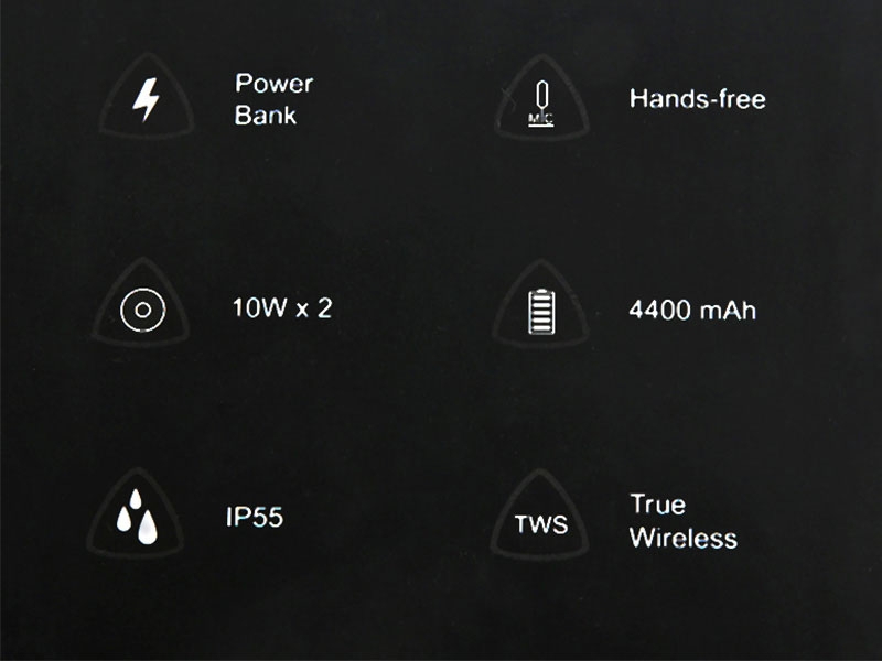CrystalSound Waterproof Bluetooth Speaker and Power Bank
