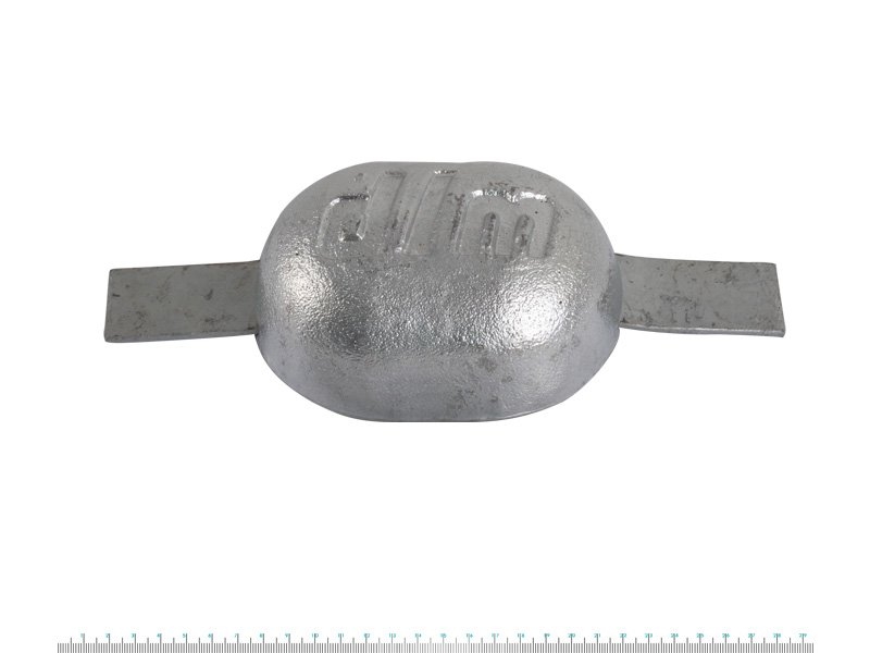DLM Zinc Anode Block with Galvanised Strap 105x79x40mm