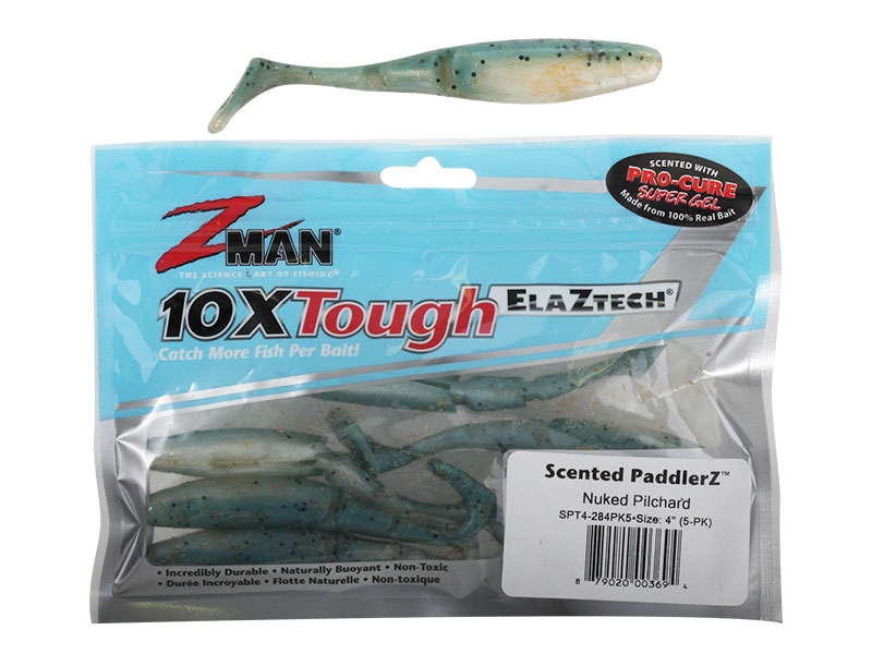 Z-Man PaddlerZ Scented Soft Bait 10cm Nuked Pilchard